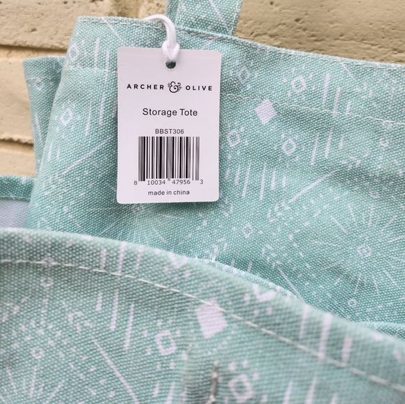 Archer and Olive light blue storage tote - Picture 2 of 5
